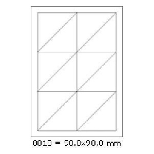 CDRmarket Самозалепващи етикети 90 x 90 мм, 12 етикета, A4, 100 листа (R0100.8010A)