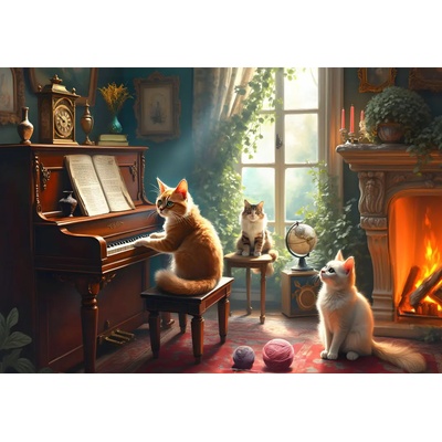 Bluebird Puzzle - Puzzle Feline Concerto - 1 000 piese