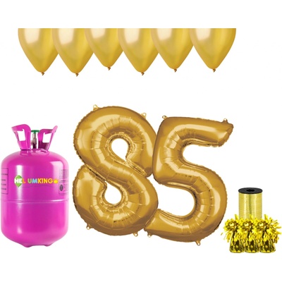 HeliumKing Helium párty set na 85. narozeniny se zlatými balónky