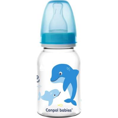 Canpol babies Бебешко шише Canpol - Love & Sea, 0 м+, 120 ml, синьо (59/300_blu)