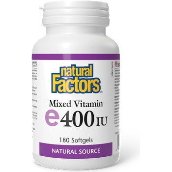 Natural Factors Витамин E 400 IU / 268 mg (токофероли микс) 180 софтгел капсули | Natural Factors (1422 NF)