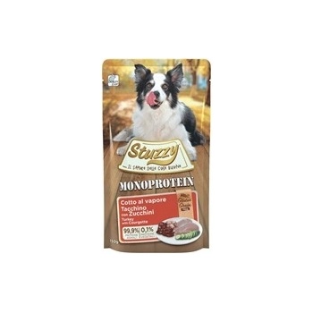 Stuzzy Monoprotein Grain& Gluten Free Turkey With Courgette - Пауч за израснали кучета с пуйка и тиквички, 150 гр
