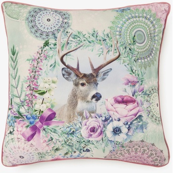 HIP 48 x 48 cm - Зелена и розова възглавница HIP Romini с възможност за обръщане HIP | Zelen | Home | UNI