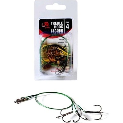 Fil Fishing Treble Hook Leader veľ.2 30cm 15kg 3ks