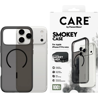 Гръб Care by PanzerGlass за iPhone 17 Pro Max, Flagship Case Urban Explorer Smokey w. Black MagSafe