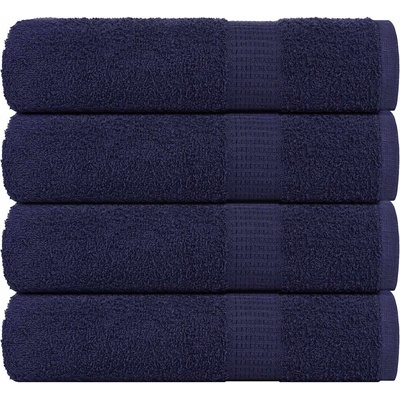 vidaXL Кърпи за душ FROGN 4 бр. тъмносини 70x140 см 360 г/м2 (136786)