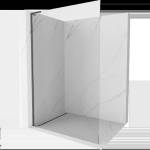 Mexen Kioto L стена за душ Walk-in 85 x 200 см, прозрачен, четка в цвят gun gray - 800-085-103-66-00 (800-085-103-66-00)