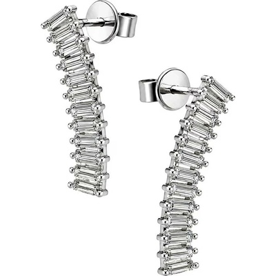 Zlaton Náušnice bílé zlato visací 2.1cm 1.65g s diamantem 0.740ct 000102411230