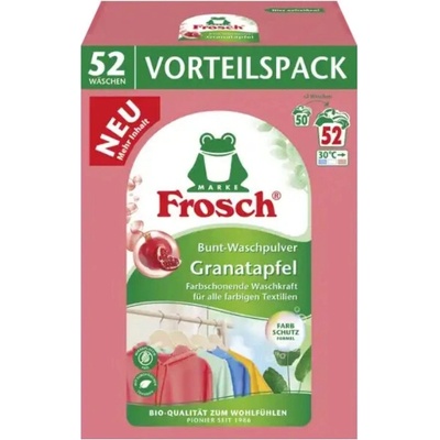 Frosch Prací prášek na barevné prádlo Granátové jablko 52 dávek 3,432 kg