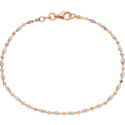 Bealio 05272 stříbrný náramek 1+1 MĚSÍČNÍ brus ROSE 17 cm 03-05272-1705