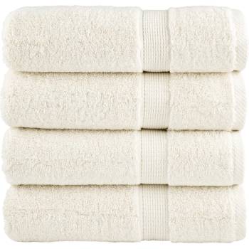 vidaXL Премиум хавлиени кърпи SOLUND 4 бр зелени 100x150 см 600 gsm (137480)