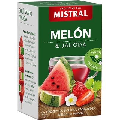 Mistral Ovocné čaje Meloun & jahoda 20 x 2 g