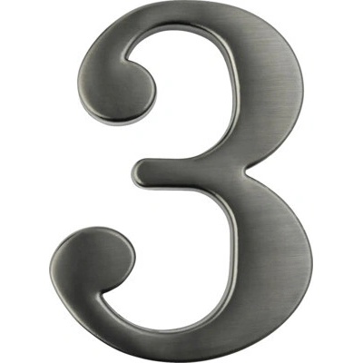 Číslica "3", výška 10cm, titán