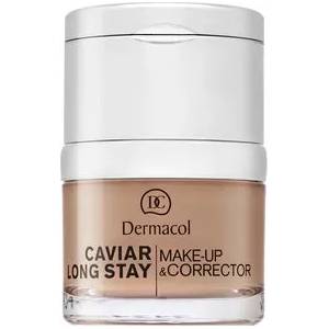 Dermacol Caviar Long Stay Make-Up & Corrector фон дьо тен с екстракт от хайвер и коректор за несъвършенства 4 Tan 30 ml