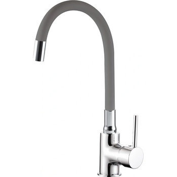 Cascada Едноръкохватков смесител за кухня Cascada Classic Grey с гъвкава тръба (3529176)