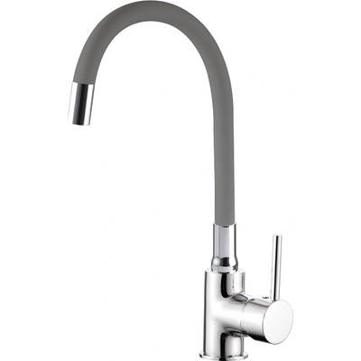 Cascada Едноръкохватков смесител за кухня Cascada Classic Grey с гъвкава тръба (3529176)