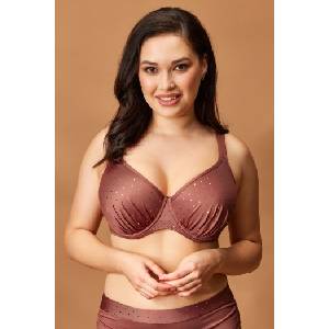 Astratex Горнище на бански костюм Maia Glitter Brown Plus (P817MaiGlBroPlus)