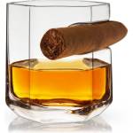 TRUEBRANDS Viski Кристална чаша за уиски с поставка за пури cigar - 380 мл (viski-10153)