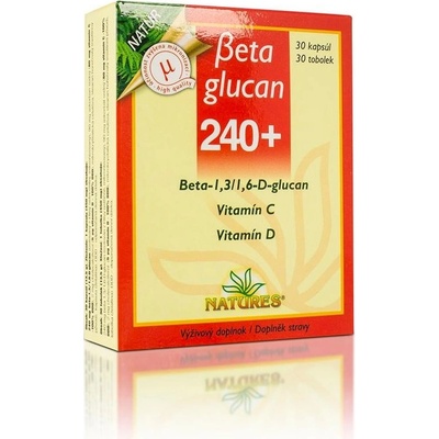 Natures Beta Glucan 240 + 30 kapslí