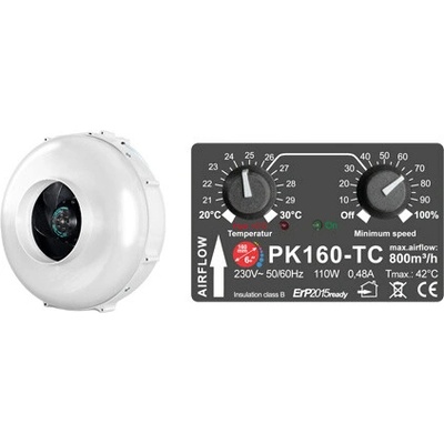 Prima Klima CTRL 160 - 800 m3/h - Ø160 mm - regulátor + termostat
