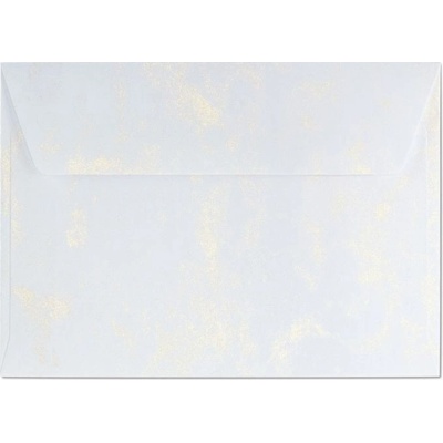 Galeria Papieru C6 obálky 10 ks (120 g/m2) mramorované bílo zlaté