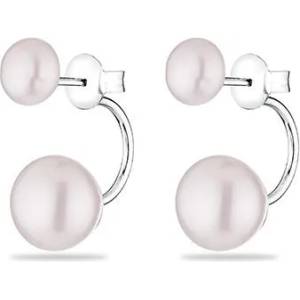 Swan Сребърни обици със сладководни бели перли CA5048E Swan