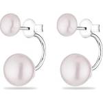 Swan Сребърни обици със сладководни бели перли CA5048E Swan