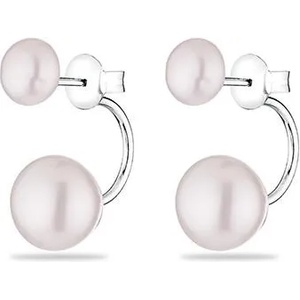 Swan Сребърни обици със сладководни бели перли CA5048E Swan