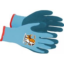 Rukavice Strend Pro, detské, chlapčenské, so psíkom, modré, záhradné, s blistrom, veľ. 6