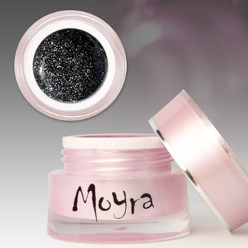 Moyra UV gél farebny 108 GLITTER BLACK 5 g