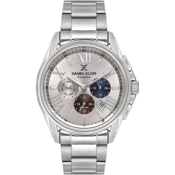 Daniel Klein DK. 1.14222-4 - Мъжки часовник, Exclusive, Кварцов, 44mm, 5 ATM, Сив