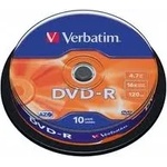 Verbatim 43523 DVD-R 4, 7GB/16x/matt silver записваема повърхност/презаписваеми DVD 10бр. /пак (43523)