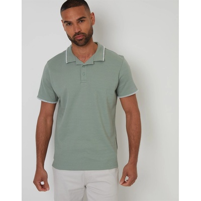 Threadbare Блуза с яка Threadbare Men's Arnwick Short-Sleeve Polo Shirt - Sage
