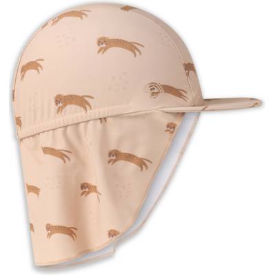 Swim Essentials Plavkový klobouk s ochranou krku UPF Brown Leopard
