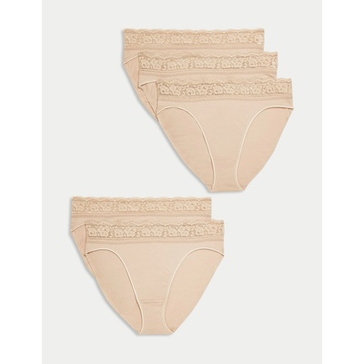 Marks & Spencer Комплект дамски бикини от пет части в бежово Marks & Spencer Marks & Spencer | Bezhov | ЖЕНИ | S