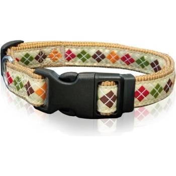 Pet Interest® Pet Interest Нашийник за кучета, бежов с ромбоиди