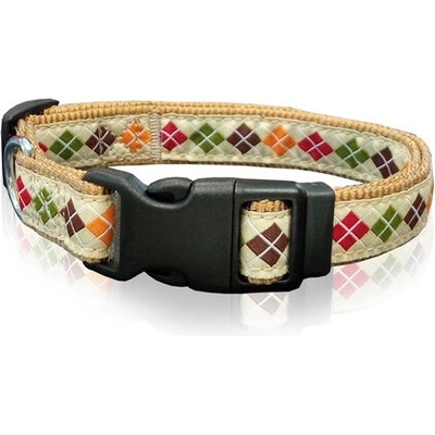 Pet Interest® Pet Interest Нашийник за кучета, бежов с ромбоиди