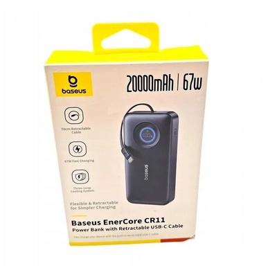Baseus EnerCore CR11 Power Bank 20000mAh 67W с вграден кабел (E0027H00)