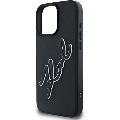 CG Mobile iPhone 16 Pro KARL LAGERFELD 3D RUBBER BICOLOR SIGNATURE Силиконов удароустойчив 3D протектор за телефон BLACK KLHCP16L3DRKSDLK (KLHCP16L3DRKSDLK)