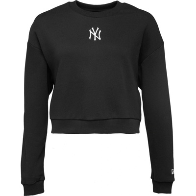New Era New York Yankees MLB Midi League Essntial Cropped Sweater čierna biela