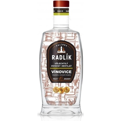 Palírna Radlík Vínovice z muškátových hroznů 45% 0,5 l (holá láhev)