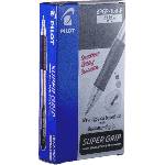 Pilot Super Grip 12 бр. в опаковка черна химикалка BPGP-10R-F-B-DOB (BPGP-10R-F-B-DOB)