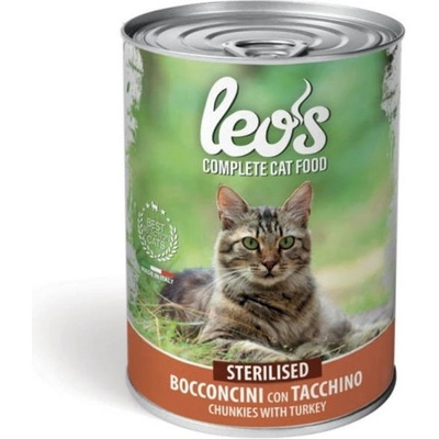 Консерва Leo's Sterilised Turkey за стерилизирани котки - 0.415кг