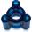 OXBALLS Heavy Squeeze Weighted Ballstretcher Space Blue