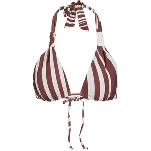 Seafolly Дамско бикини горнище Seafolly Women's Coastline Multi Fit Longline Tri Bikini top - Cocoa - размер 38 (EU) (150-5723-0314)