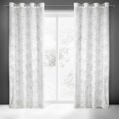 Takoy Záclona NATALY so žakárovým vzorom listov 140 x 250 cm-HF-400591 | 140 x 250 cm