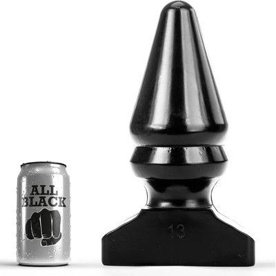 Анален разширител, класическа форма, 28, 5см. - All Black Anal Plug (D-222835)