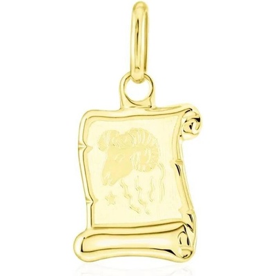 Gemmax Zlatý přívěsek na pergamenu s gravírováním znamení BERAN GUPYN 43021