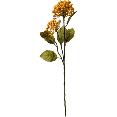 Dekorácia oranžová umelá kvetina puky hortenzie - 8*7*53 cm - Clayre & Eef