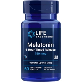 Image 1 of Life Extension Melatonin 6 Hour Timed Release 750 mcg [60 Таблетки]